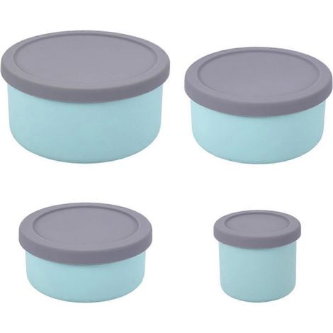 Boîtes de conservation en silicone avec couvercles étanches et peu encombrantes (1/5)