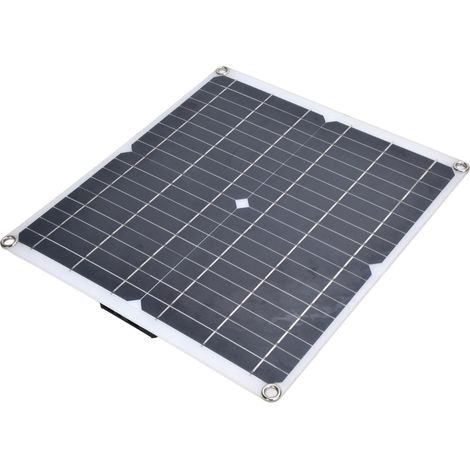 Panneau solaire flexible monocristallin en silicium 35 W 12 V avec double port USB pour charge extérieure (1/5)