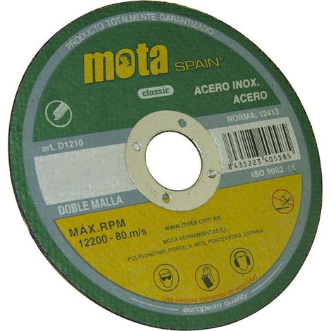 Disque à tronçonner inox ø180x1,6x22,23mm d1816 MOTA (1/2)