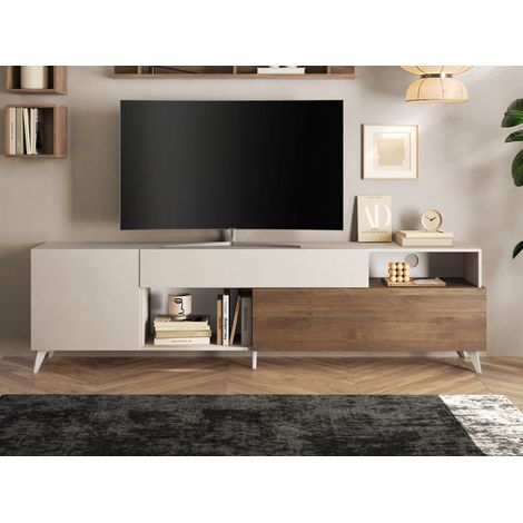 Meuble tv 241 cm chêne mercure/cachemire Minorka (1/5)
