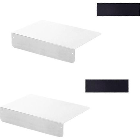 Étagère de rangement étroite 20 x 10 cm, blanche, sans perçage (lot de 2) (1/5)