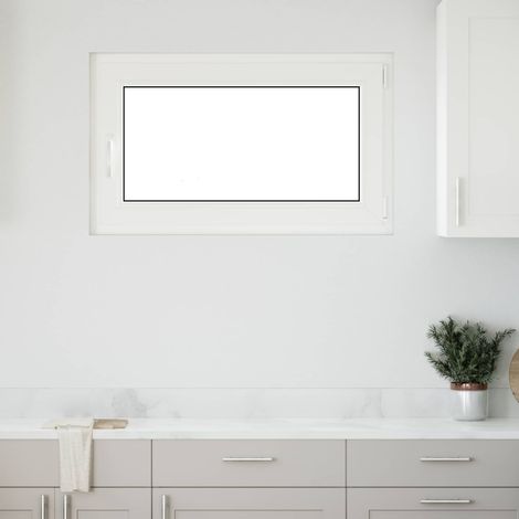 Kellerfenster RISOR Weiß 100 x 60 cm PVC und Glas