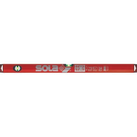 Livella a bolla BIG X 120cm in alluminio rosso ± 0,5mm/m
