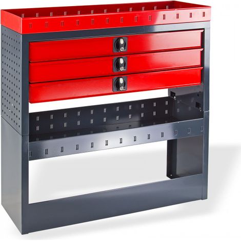 Servante d'atelier roulante 3 tiroirs – Acier avec revêtement poudre – Charge max 35 kg par tiroir – Dimensions 1050 x 350 x 1090 mm – ADB