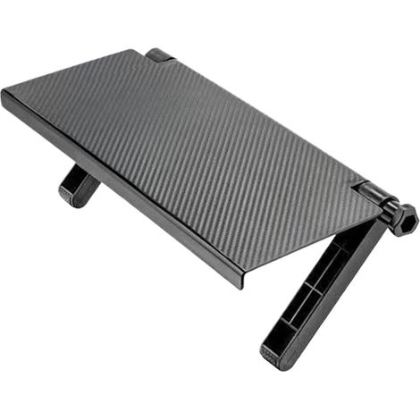 Support de bureau pour ordinateur portable - Support TV - Compatible avec décodeurs - Support pour routeur - Support réglable - Gain de place - Idéal pour salons, chambres et bureaux - 33 x 16 cm - No (1/5)