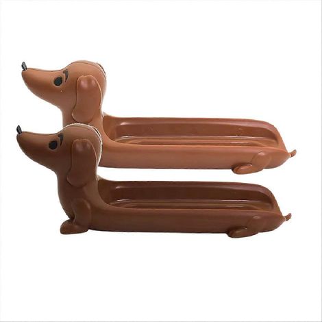 Plateau de service en forme de chiot, porte-collations pour teckel, support pour chien, idéal pour les réunions de famille, les fêtes, les restaurants et la maison. (1/5)
