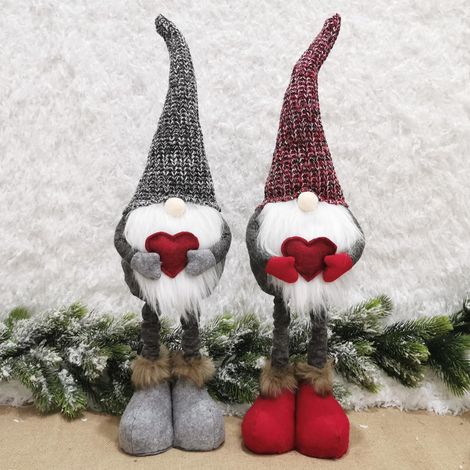 Gnome De Noël - Gnome En Peluche Hauteur 52 Cm - Décoration Intérieure Pour Fêtes - Lot De 1 (1/5)