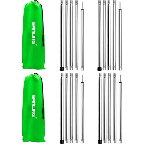 Stainless Steel Camping Tent Poles Tent Rod Camping Tent Pole Adjustable Telescopic Pole for Canopy Rain Protection Poteaux télescopiques réglables, résistants à la rouille, accessoires pour tente, a (1/5)