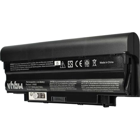 vhbw Akku kompatibel mit Dell Inspiron 14R 4010-D370HK, 14R 4010-D330, 13R T510432TW, 14R, 14R 4010-D370TW Notebook (6600 mAh, 11,1 V, Li-Ion) (1/5)