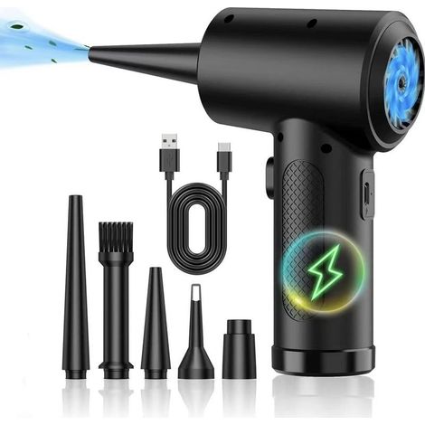 Dépoussiéreur à Air électrique, Mini aspirateur Portable,Dépoussiéreur électrique,Souffleur électrique Portable sans Fil,pour Ordinateur Portable,Canapé,Voiture,Batterie Rechargeable 6000 mAh- (1/5)
