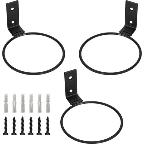 Support mural pliable pour pots de fleurs d'extérieur, support de jardin en métal avec porte et porte. (1/4)