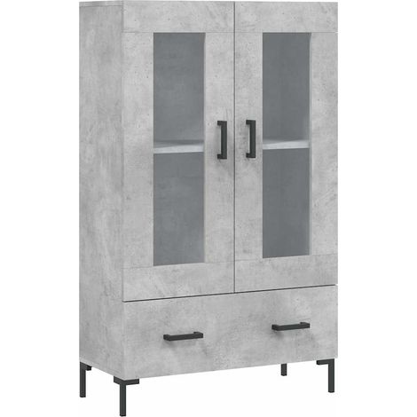 Maison Exclusive - Credenza Grigio Cemento 69,5x31x115 cm in Legno Multistrato (1/5)