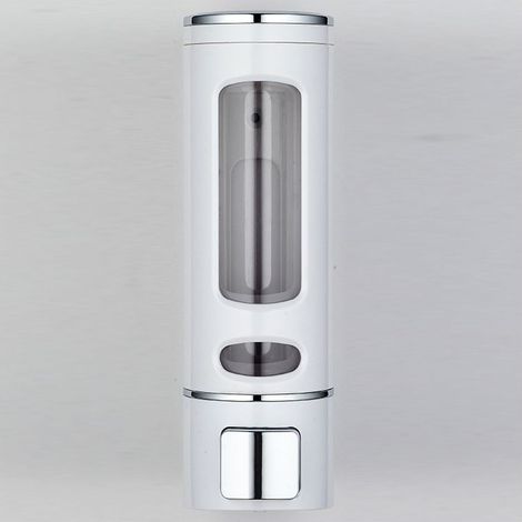400ML & blanc-1 pièce, distributeur de savon mural, distributeur de savon manuel pour savon liquide, gel douche, shampoing- (1/4)