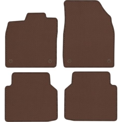 Tapis de sol dédiés pour Audi Q4 e-tron à partir de 2021 - EVA MARRON NIVELLEMENT D'ABEILLE (1/5)