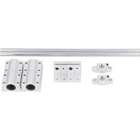Linearkugellager, 4 Stück, mit 2 Metallwellenstangen, Gleitblock-Montagesatz für CNC-Werkzeugmaschinen, Set von 10 bis 200 (1/5)