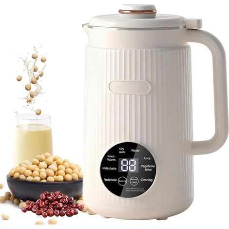 Machine à lait végétal automatique avec fonction autonettoyage et maintien au chaud 8 heures pour amande noix avoine soja sans produits laitiers