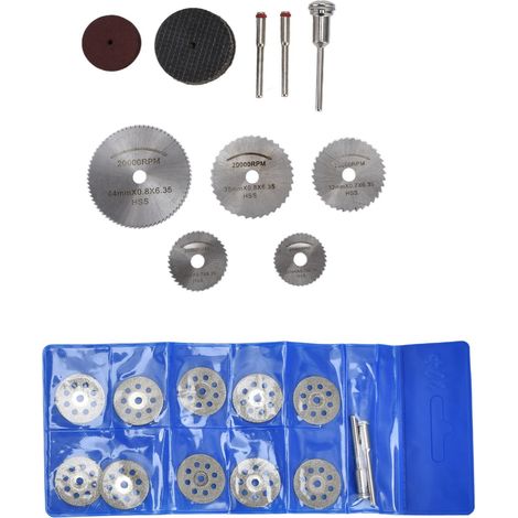 Kit de 40 disques de coupe HSS pour scie circulaire, disques de coupe en résine et disques diamantés (1/5)