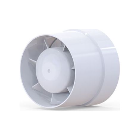 Ventilatore di aspirazione economico da 100 mm, 12 W/130 m3, aspiratore lineare con azionamento assiale: bagno, cucina, cantina. (1/2)