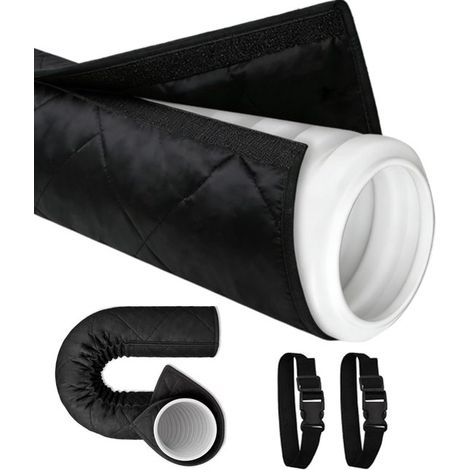 Housse de tuyau de climatiseur - Isolation de conduit de climatiseur - Housse d'isolation à trois couches - Protection de tuyau de climatiseur - Accessoires de climatisation mobile - Avec 2 sangles à (1/5)