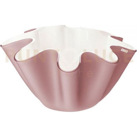 PORTAVASO CONTENITORE SOFT IN CRISTALLO ACRILICO BIANCO E ROSA CIPRIA