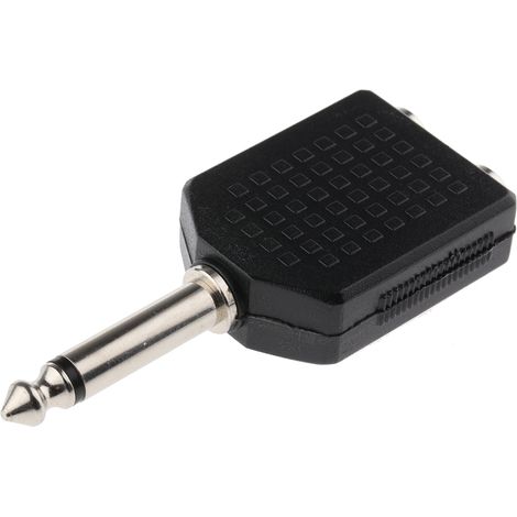 Adaptateur audio et vidéo RS PRO Droit, 1/4 Mono Femelle vers 1/4 Mono Mâle ( Prix pour 1 )