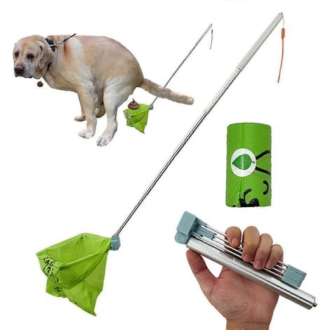 Ramasse-crottes pour chiens avec sac intégré, ramasse-crottes pliable et portable pour grands chiens, nettoyage facile sans se baisser-AquaForge