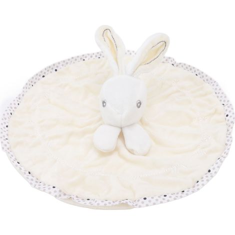 Lot doudou lapin en tissu mouchoir doux, motif lapin, jouet réconfortant pour nouveau-né (1/5)