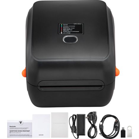 Étiqueteuse thermique 300DPI, Bluetooth, 4x6 colis, reconnaissance auto, compatible Windows/Mac/Linux/Android/iOS, Amazon, eBay, Etsy. (1/5)