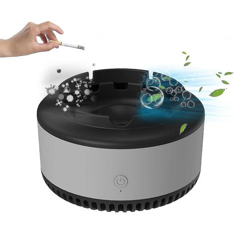 Cendrier sans fumée avec purificateur d'air, cendrier intelligent pour voiture et maison avec purification d'air par ions négatifs (1/5)