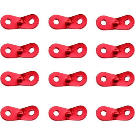 12Pcs Tendeur de Corde Tendeur Camping en Alliage d'Aluminium Crochet Ajusteur de Corde Durable Antidérapant pour Tente Bâche Randonnée Camping (1/5)