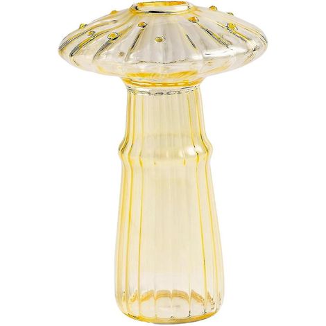 Pilzvase aus Klarglas, beige, 10% Rabatt [kostenlose Lieferung] (1/5)