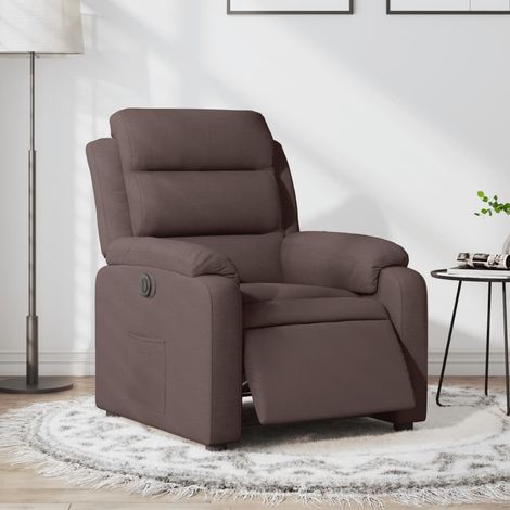 Relaxsessel Elektrisch Dunkelbraun Stoff (1/5)