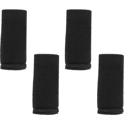 Lot de 4 passants de ceinture élastiques pour ceintures de sac à dos et sangles de harnais-4.50X1.80X0.50CM-Black
