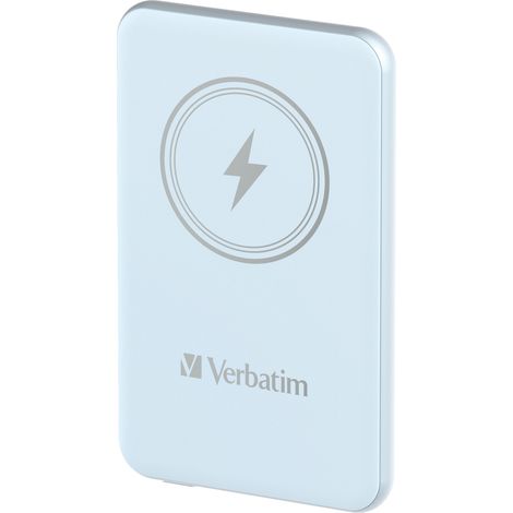 Verbatim Powerbank 5000mAh Carica Wireless Ricarica Rapida 20W MagSafe Blu (1/4)