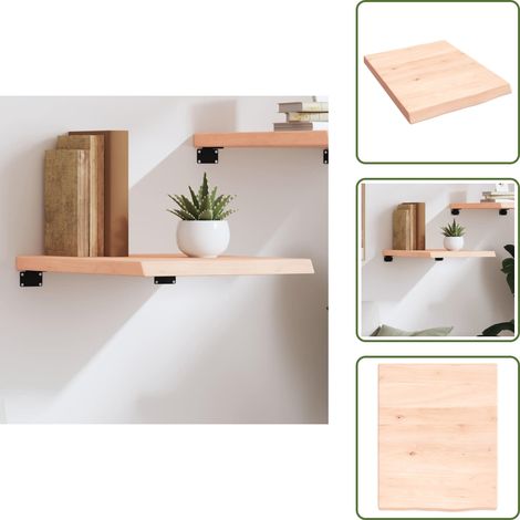 Wandregal 40x50x(2-4) cm Massivholz Eiche Unbehandelt - Wandregal - Eichendielen - Holzmöbel - Rustikal - Deko Regal (1/5)