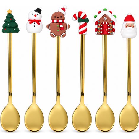 Set 6 Cucchiaini Tè Caffè Natale Tognana Jingle Bites Gold (1/4)