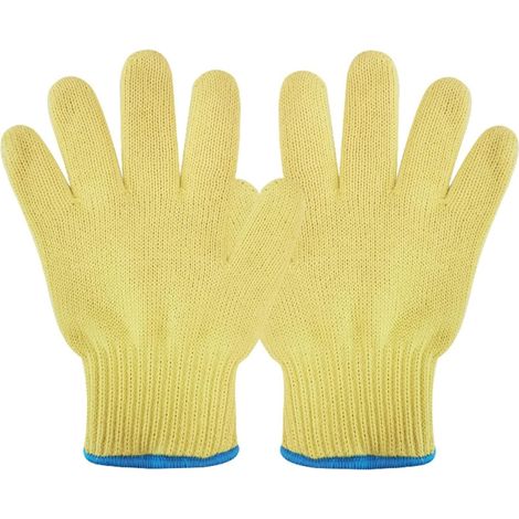 Gants résistants aux coupures, Fibre 2 couches résistant au feu Anti-coupure résistant à la flamme 500 degrés Celsius sécurité travail BBQ four gant sécurité travail gant Coupe extensible confortable. (1/5)