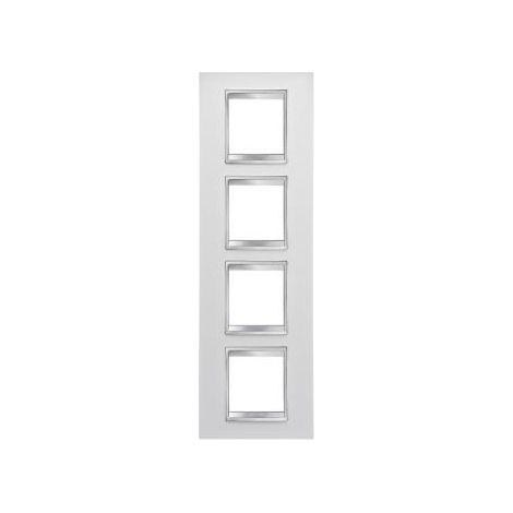 PLAQUE LUX INT. 2+2+2+2P V BLANC CRÈME GEWISS GW16229TB