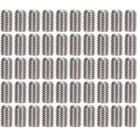 50-teiliges Sortiment an Gewindestiften A2-70 Edelstahl-Madenschrauben M3x5