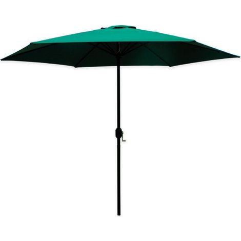 Trade Shop - GARTENSCHIRM SONNENSCHIRM POOL TERRASSE Ø270X220CM GRÜN KURBEL 017057 -