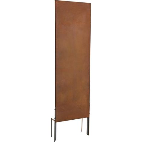 Metall Gartenzaun Sichtschutzwand 170 cm Edelrost Sichtschutz-Element Rost Deko (1/5)