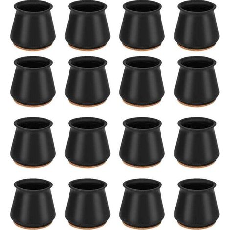 Ulisem Protection Pied de Chaise, 16 Pcs Couvre-Jambes de Chaise en Silicone Chaise Casquettes Pieds, Protège-Jambes de Bureau et de Chaise, Bouchon Rond de Pied de Chaise pour 25-30MM Rond de Jambes (1/4)