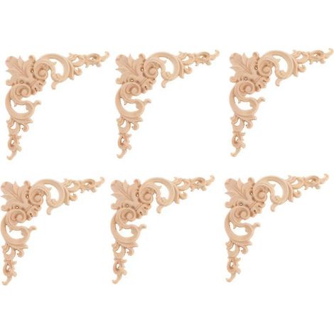 6 appliques en bois sculpté (1/3)