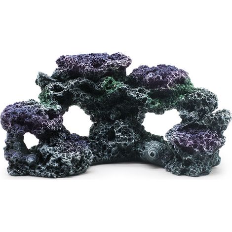 Aquarium récif décoration roche artificielle résine Aquarium cachette grotte ornement pour repos cacher jouer simulé Style A (1/5)