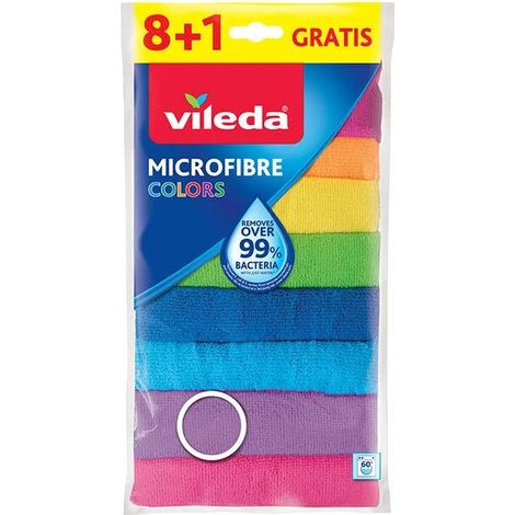 Panno riutilizzabile in microfibra confezione 8 pz + 1 omaggio Vileda Colors