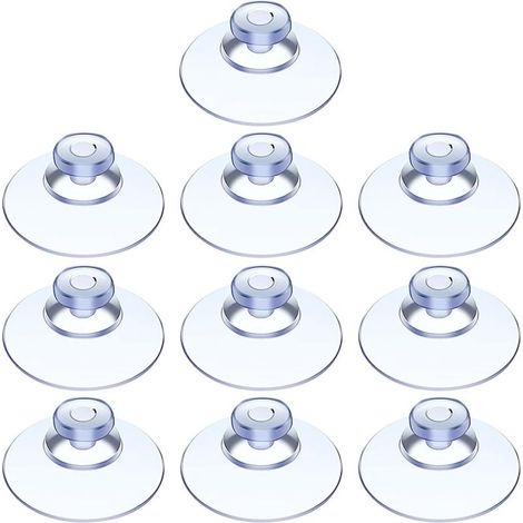 Lot de 40 ventouses transparentes 20mm – Charge maximale élevée – Pour surfaces lisses verre, carrelage, salle de bain, cuisine (1/5)