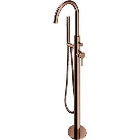 OMNIRES Y - Miscelatore a pavimento per vasca da bagno, con corpo incasso, color rame Y1233CP