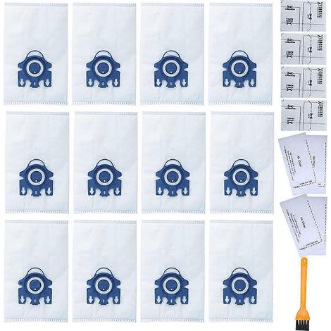 Lot de 12 sacs GN pour aspirateurs Miele Classic C1 Complete, C1, C2, C3, S2, S5, S8, S227/S240, S270/S280 (1/5)