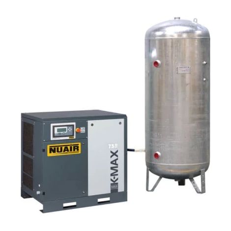 Compresseur d'air à vis cuve galvanisée 10 CV 500 L NUAIR (1/2)