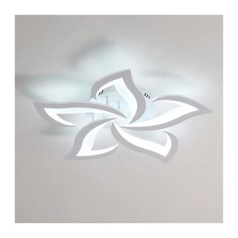 [Inspiration derrière le design]: Le design du plafonnier à LED est inspiré du lotus qui fleurit dans le lac. La forme créati (1/5)